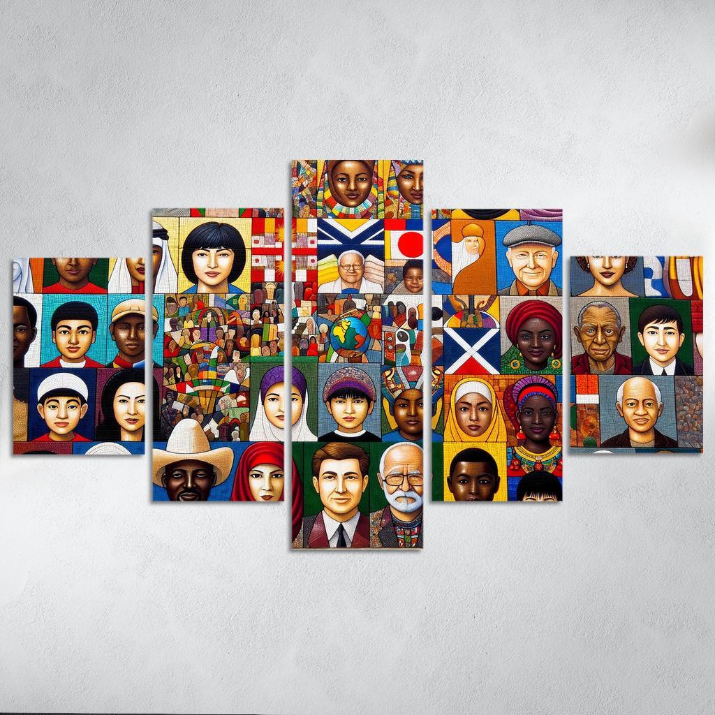 The Colors Of Diversity Celebrating Multiculturalism Custom Paintings Frame