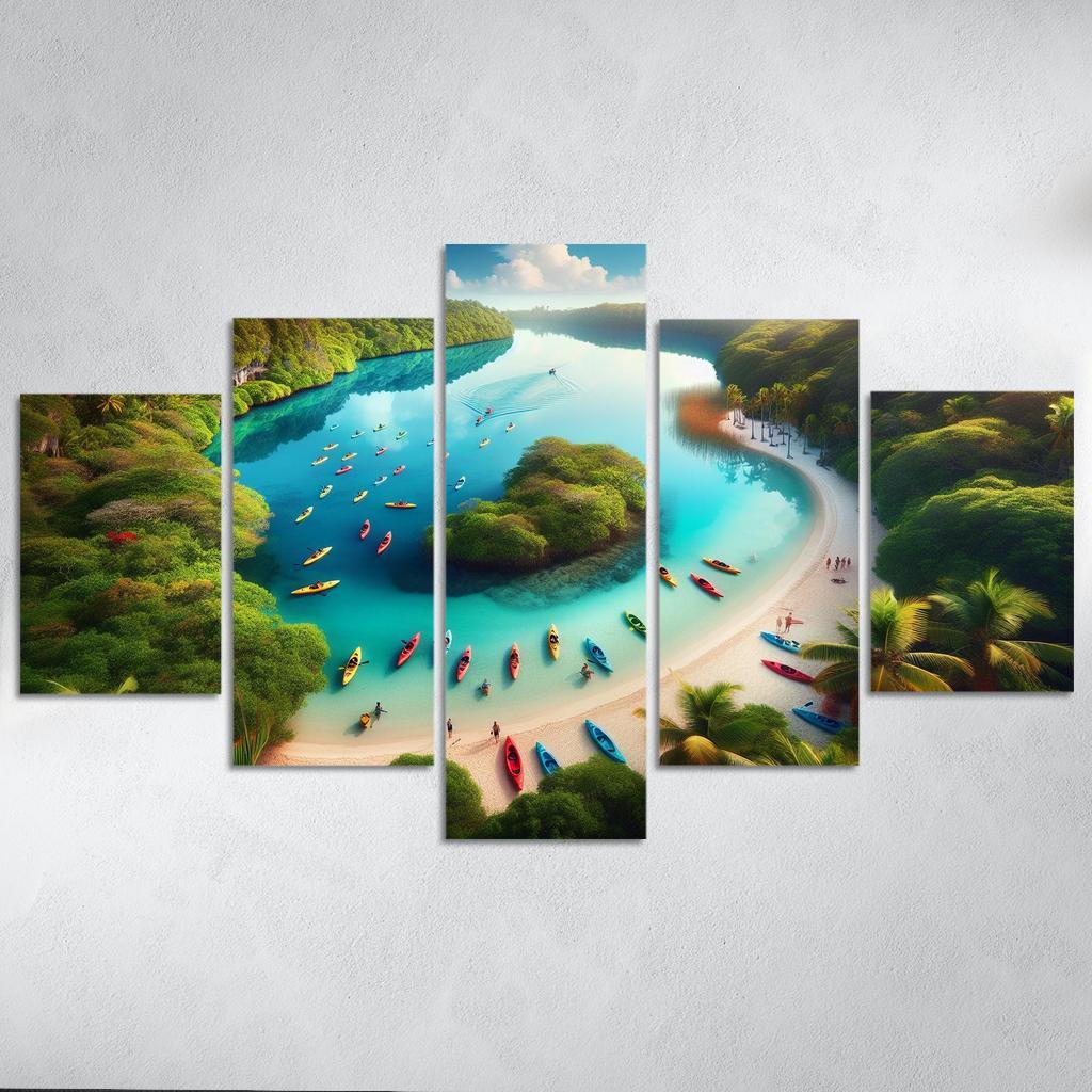 Lagoon Adventure Beach Premium Artwork Frames