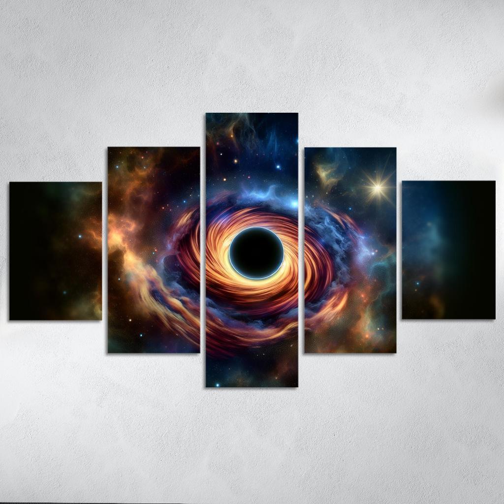 Exploring The Abyss Of Black Holes Abstract Paintings Frame
