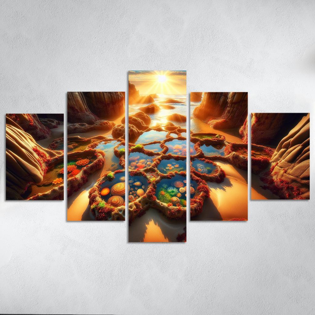 Tidal Pool Treasure Cove Modern Paintings Frame