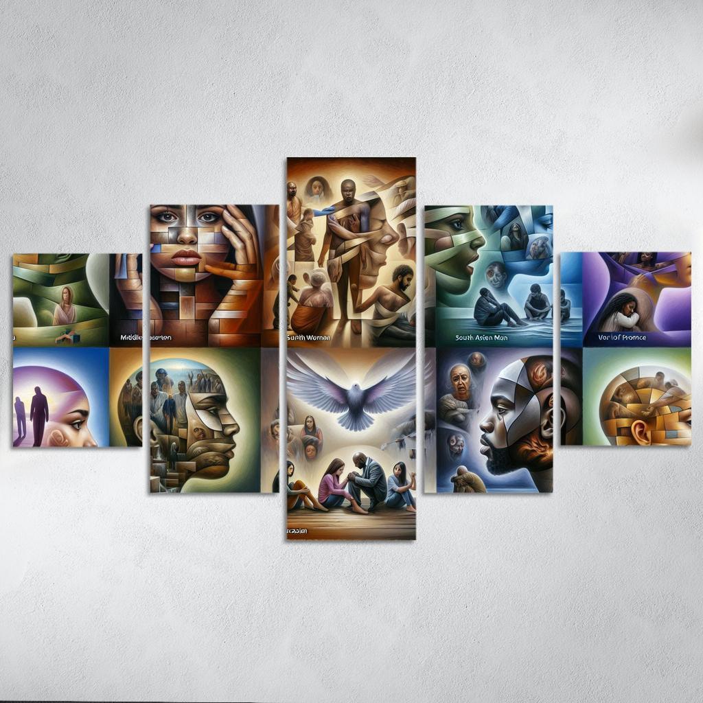 Voices Of Silence Domestic Violence Awareness Multi-panel Paintings