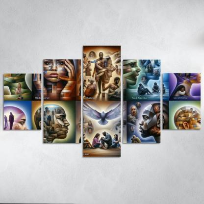 Voices Of Silence Domestic Violence Awareness Multi-panel Paintings