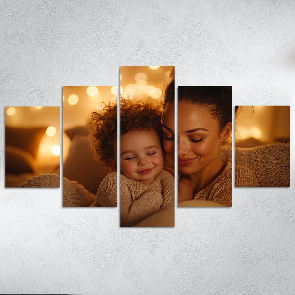 The Comfort Of Her Love A Mothers Embrace Canvas Paintings Frame