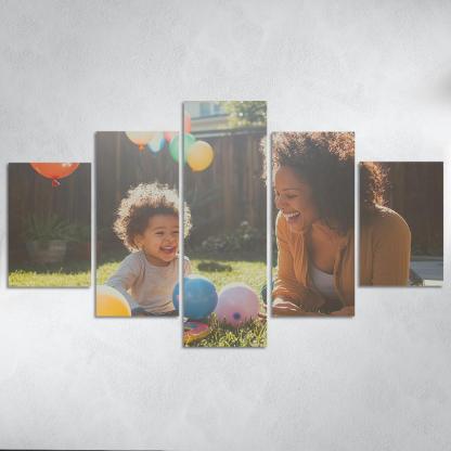 The Echo Of Her Laughter A Mothers Joy Canvas Paintings Frame