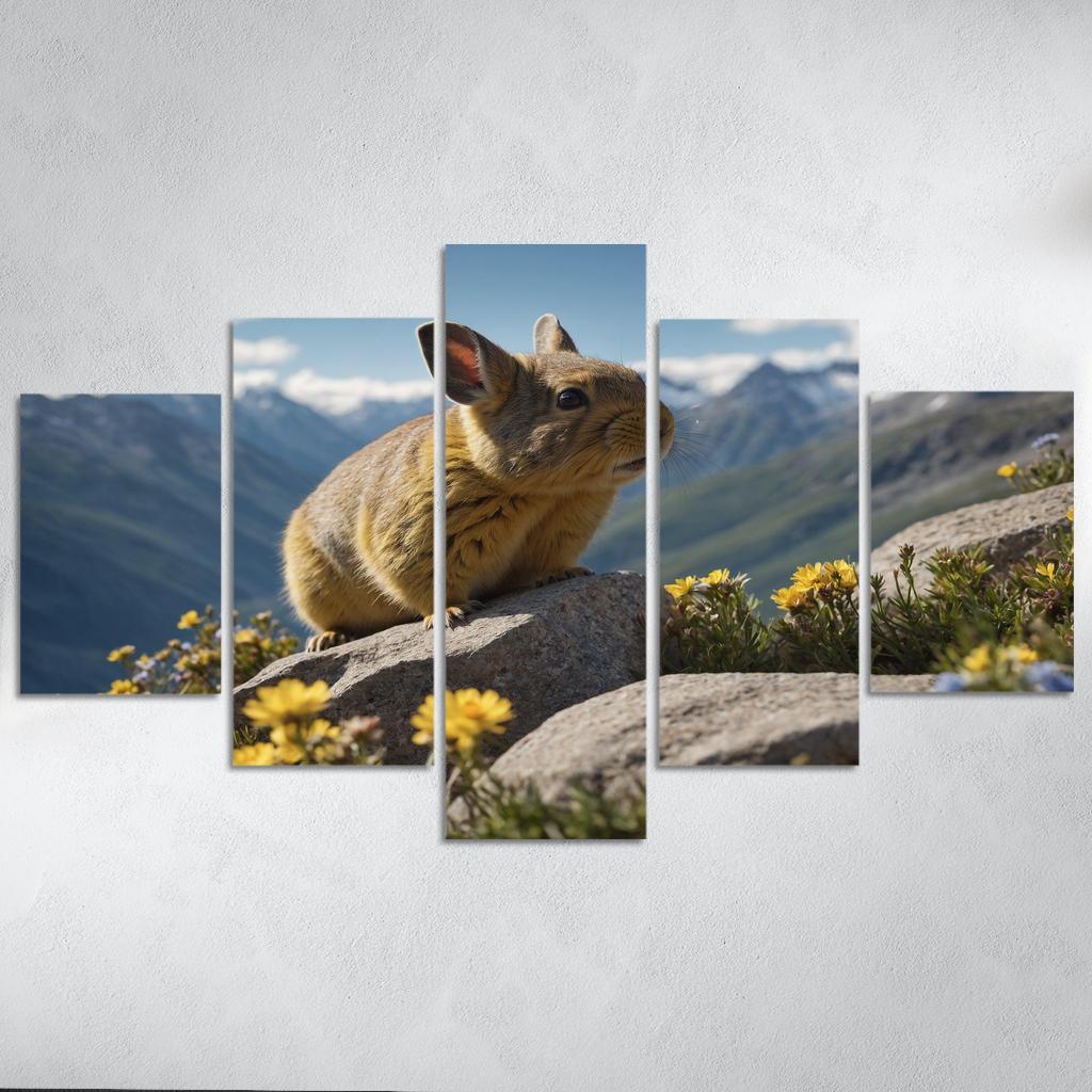 The Charming Pika Mountain's Tiny Treasure Premium Artwork Frames