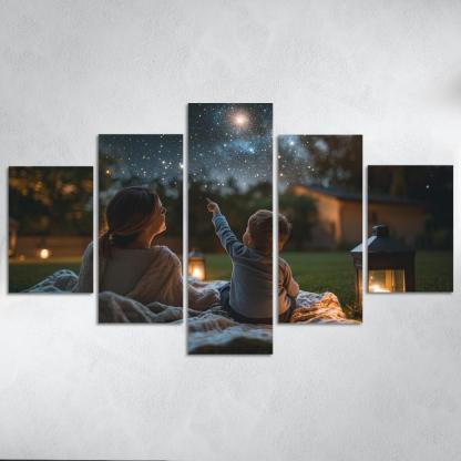 Beneath The Stars Nighttime Conversations Custom Paintings Frame