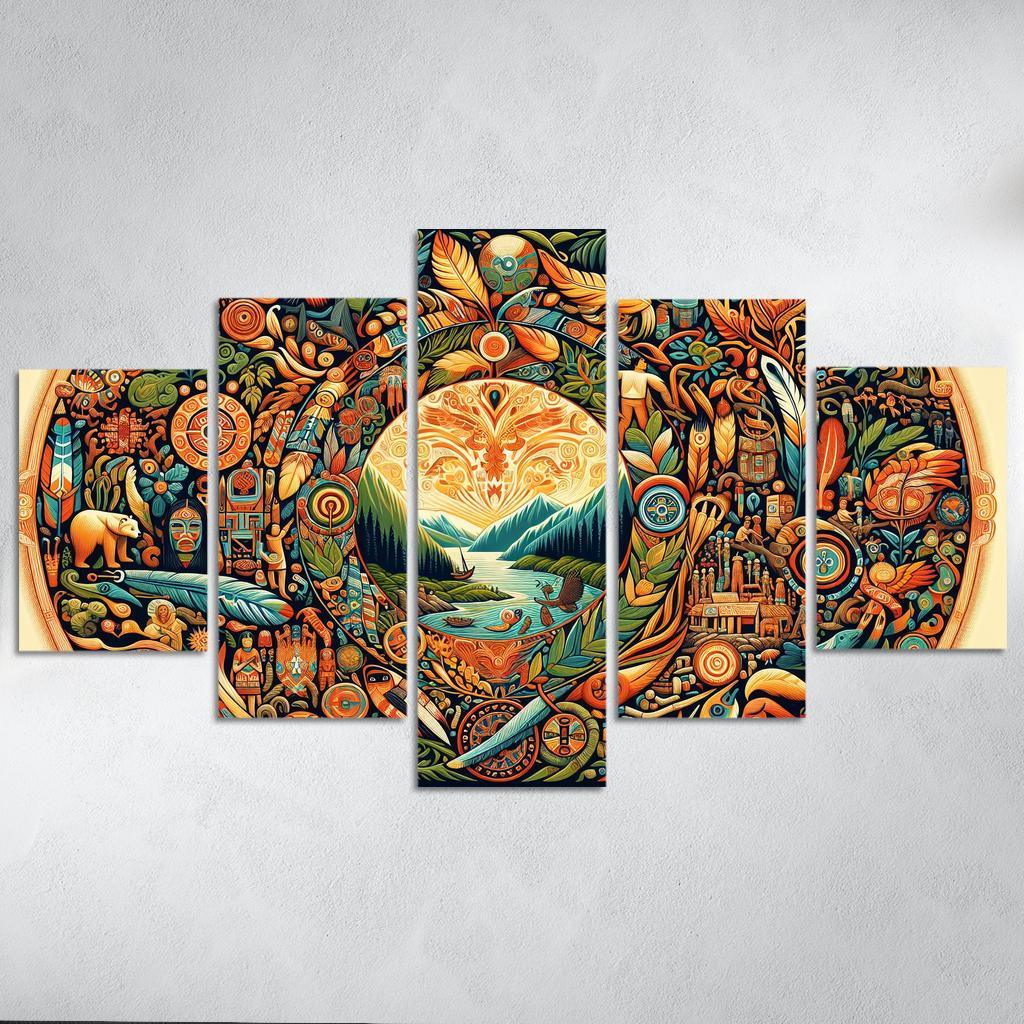 Cultural Tapestry Celebrating Indigenous Heritage Custom Paintings Frame