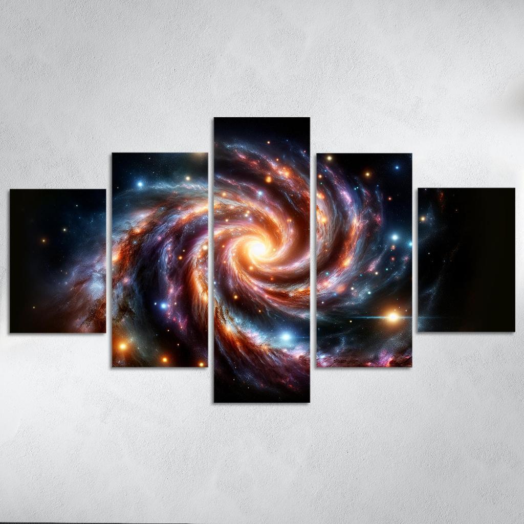 The Complex Structure Of Spiral Galaxies Abstract Paintings Frame