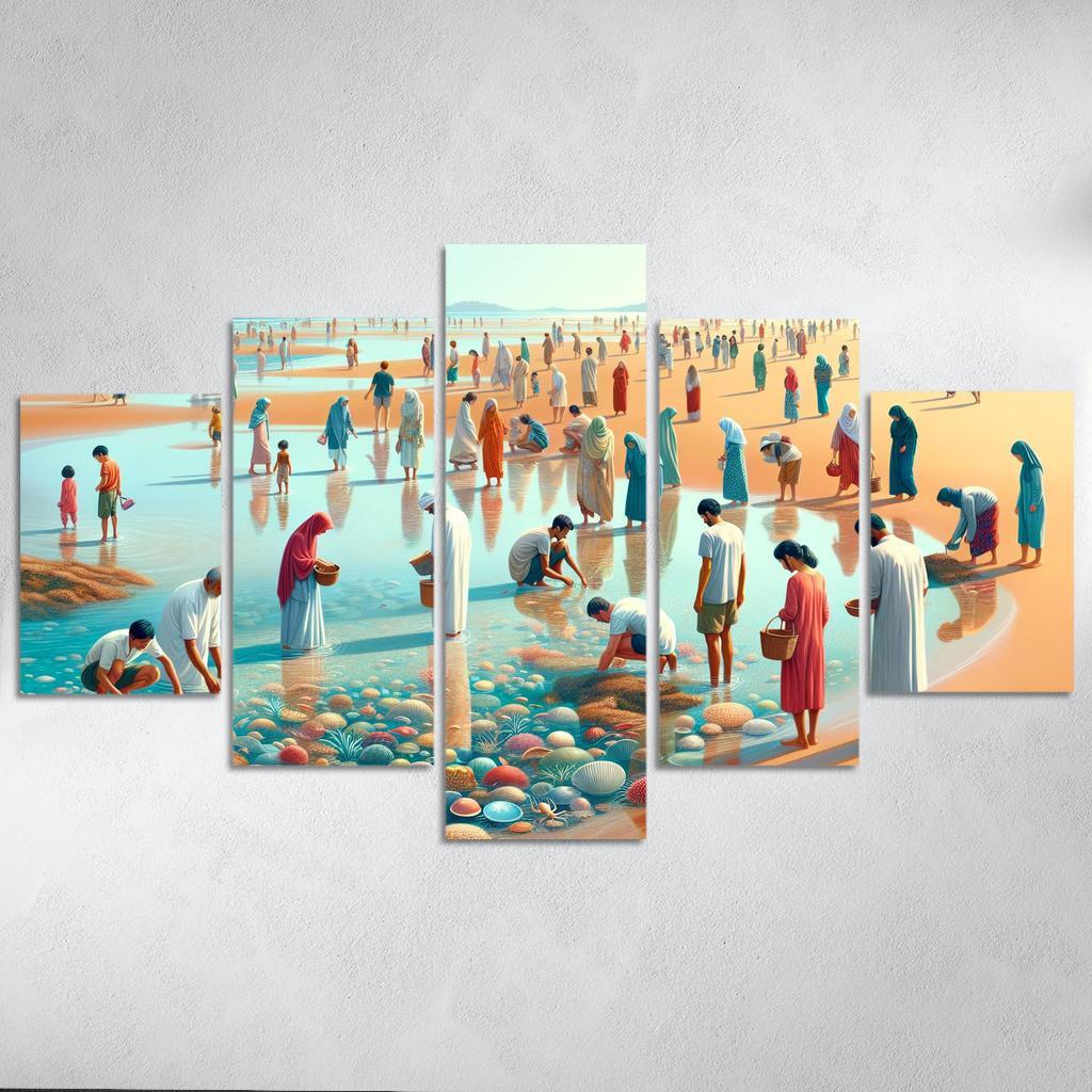 Tidepool Wonders Beach Modern Paintings Frame
