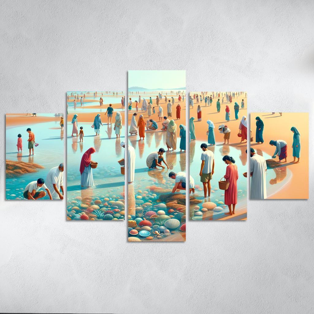Tidepool Wonders Beach Modern Paintings Frame