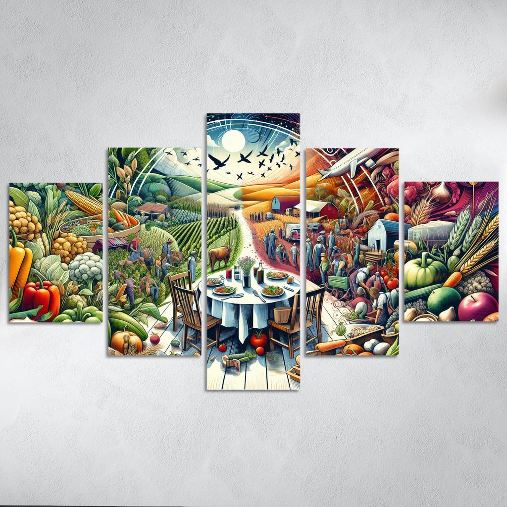 The Fabric Of Life Understanding Food Systems Custom Paintings Frame