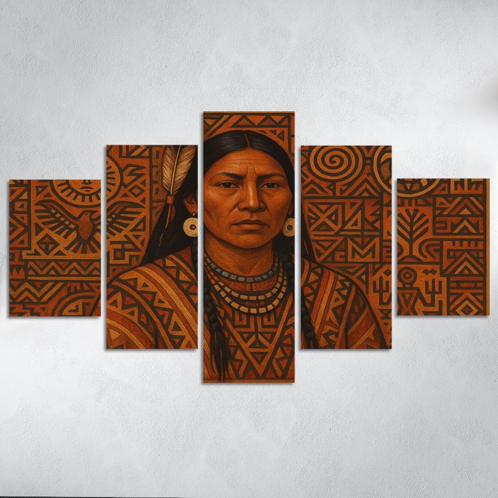 Roots Of Heritage In Indigenous Art Canvas Paintings Frame