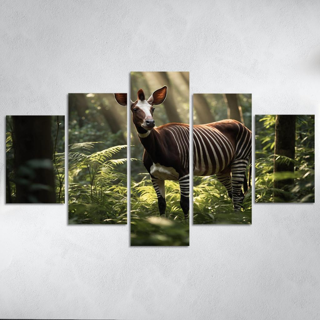 The Enigmatic Okapi Forest Guardian Of The Congo Modern Paintings Frame