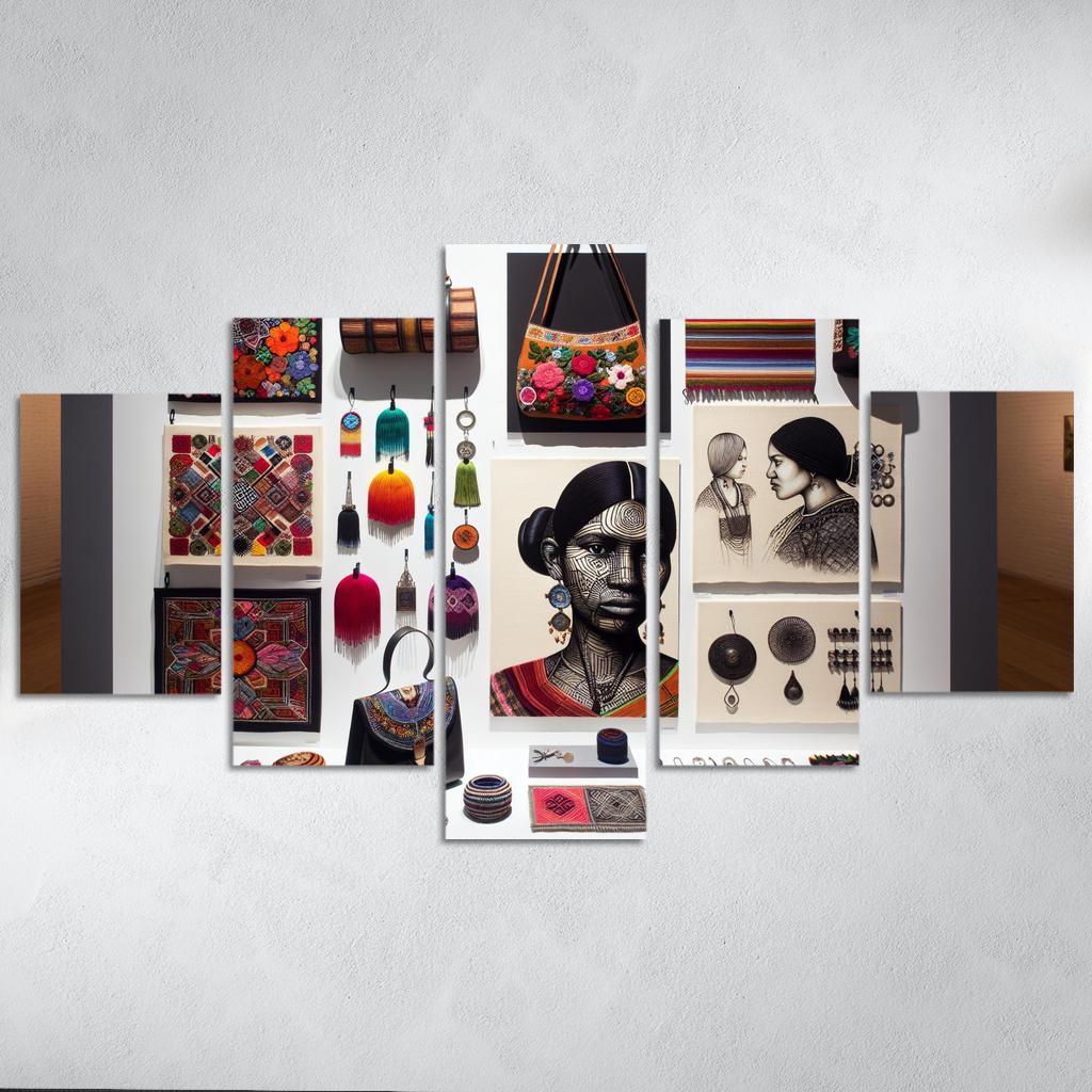 Artisan Craft Handmade Fashion and Accessories 5 Piece HD Canvas Wall Art-Original Frame