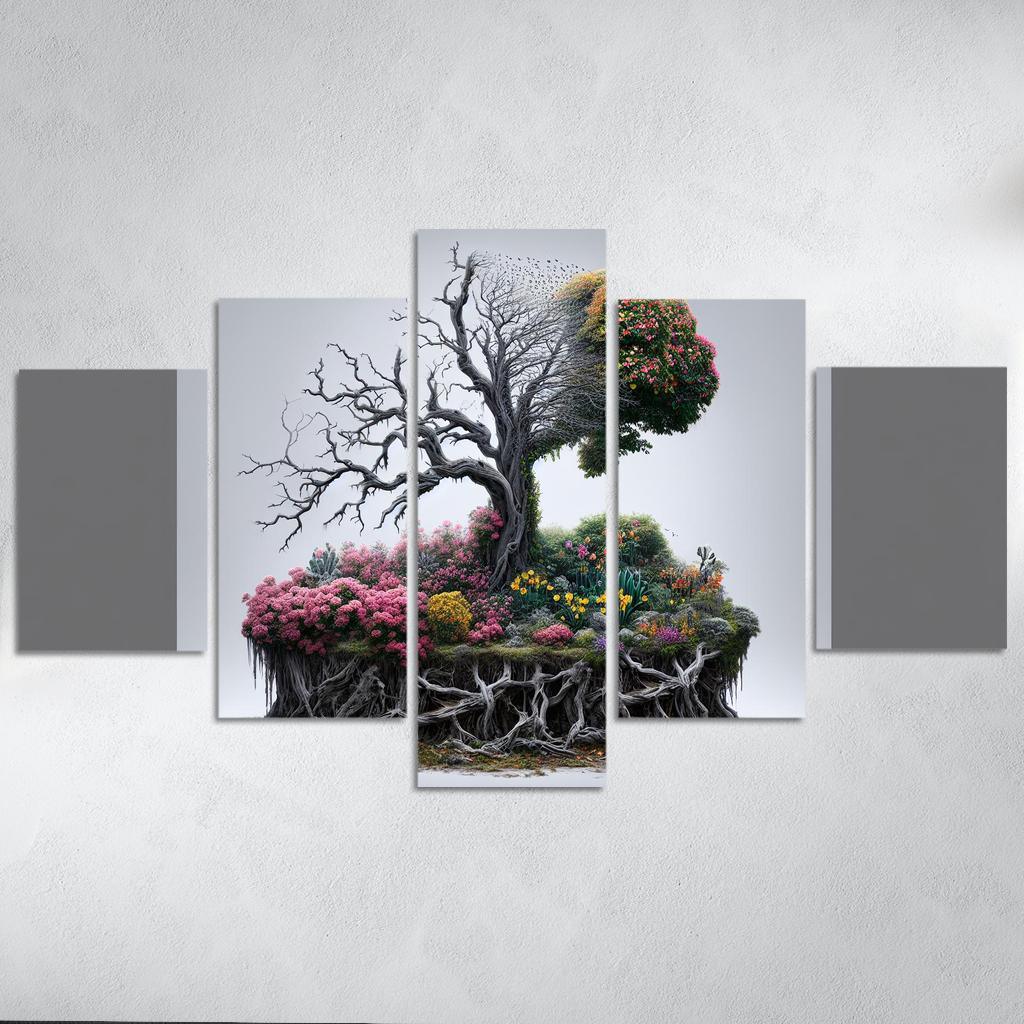 The Last Breath A Call for Climate Justice 5 Piece HD Canvas Wall Art-Original Frame