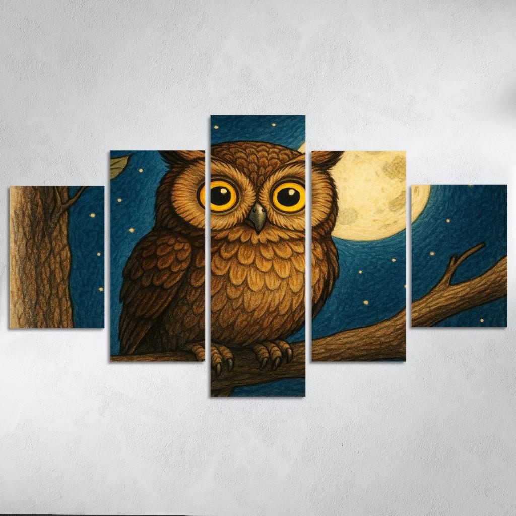Wise Owl Night Watcher Premium Artwork Frames