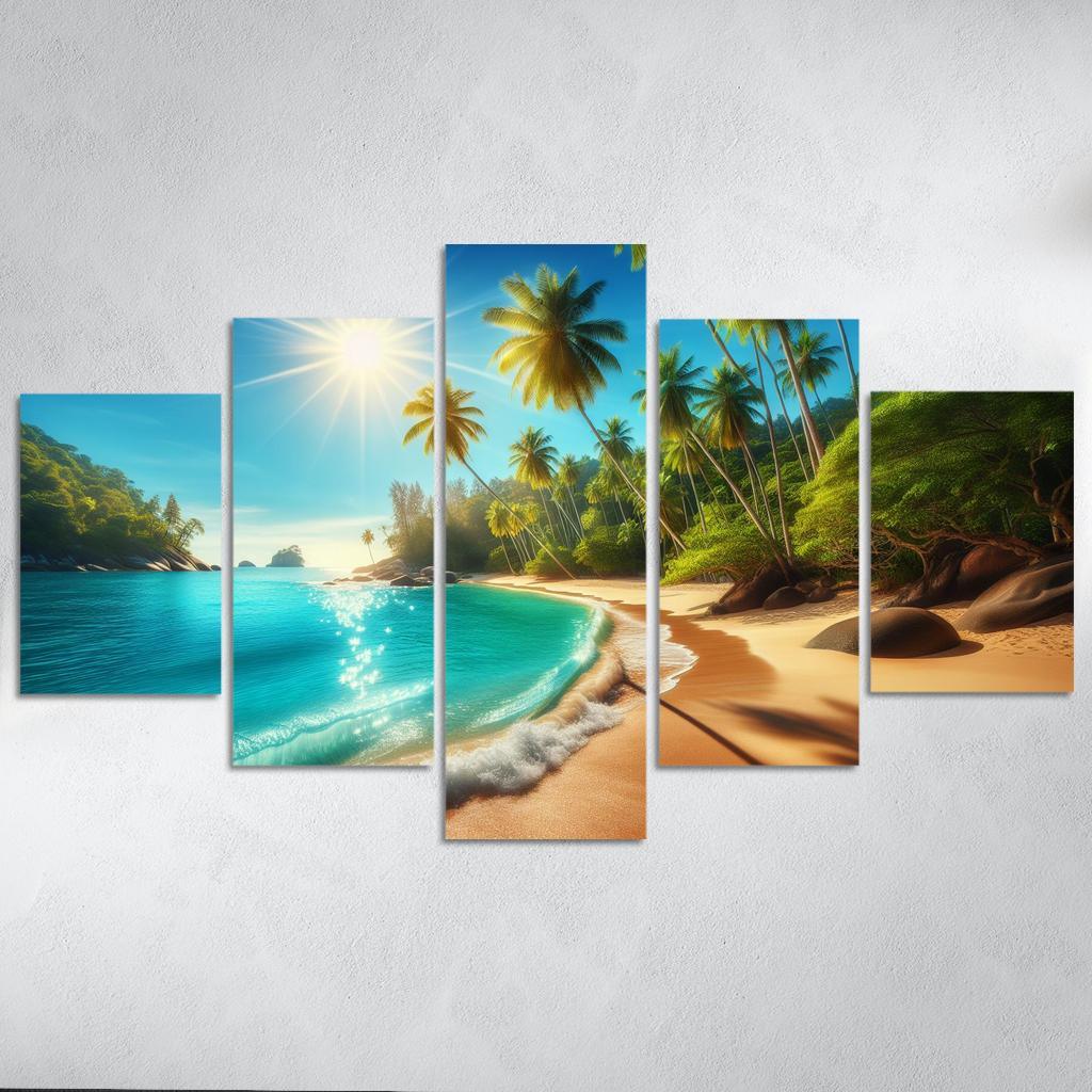 Secluded Oasis Beach Premium Artwork Frames