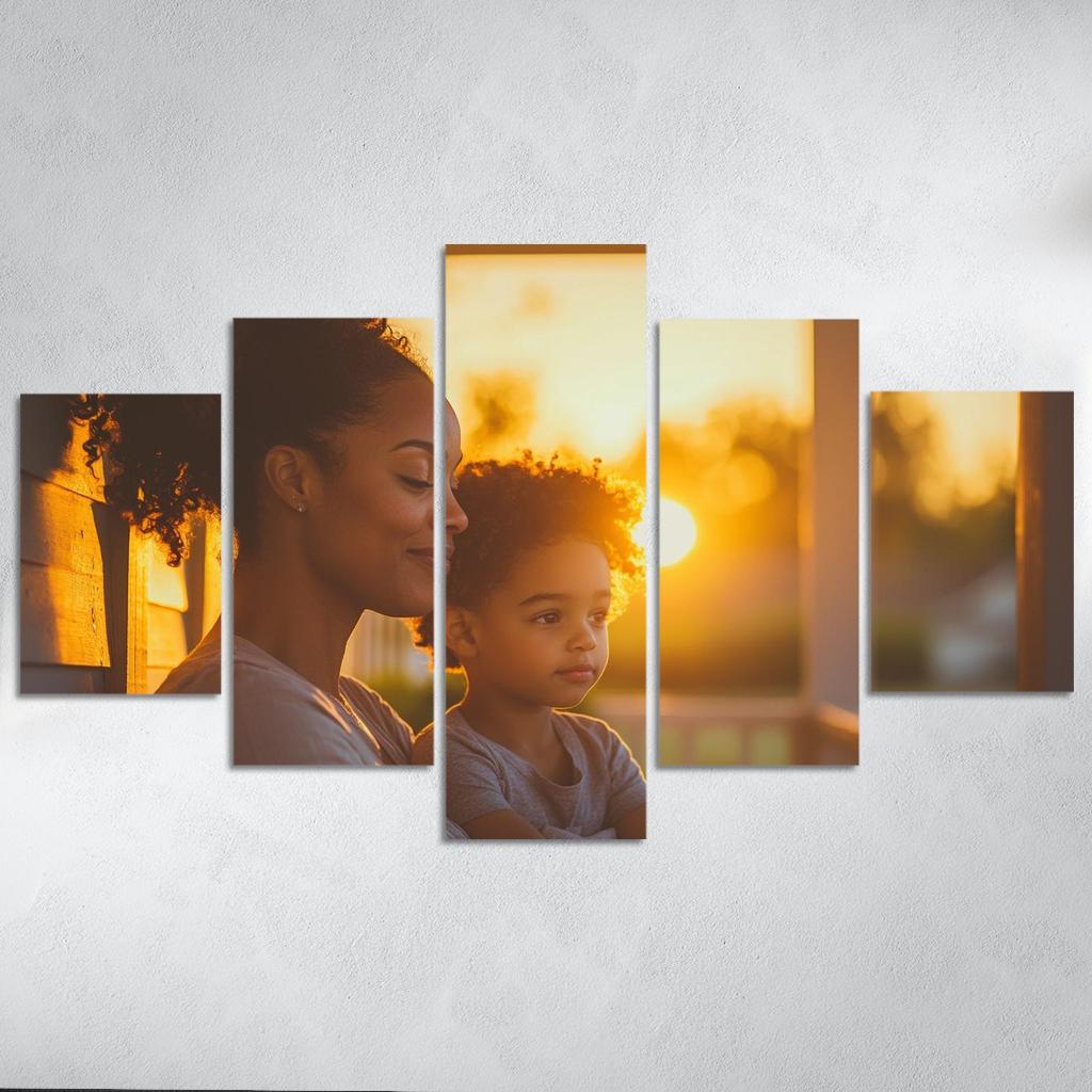 A Mothers Gentle Whisper Comfort Through Words Canvas Paintings Frame