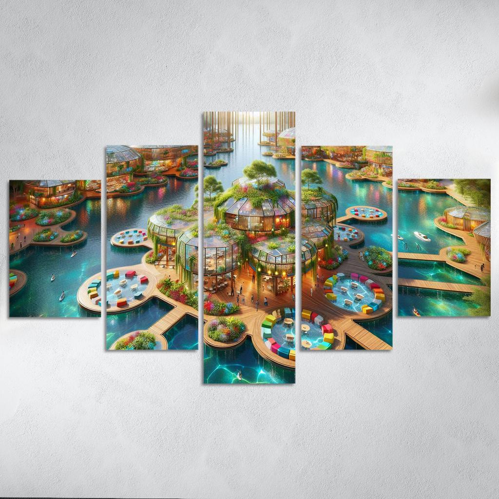 Aquatic Community Hubs Custom Paintings Frame