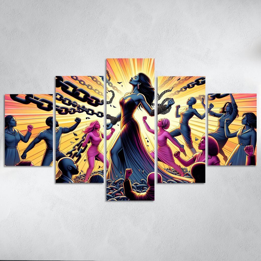 Gender Equality Breaking Barriers Custom Paintings Frame