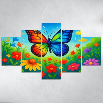 Radiant Rainbow Butterfly Quest Premium Artwork Frames