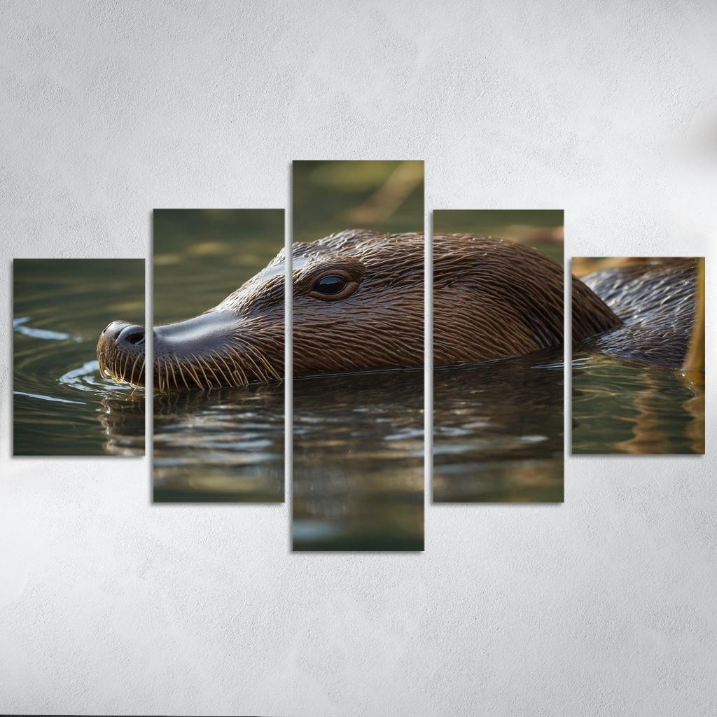 The Enigmatic Platypus Nature's Oddity Modern Paintings Frame