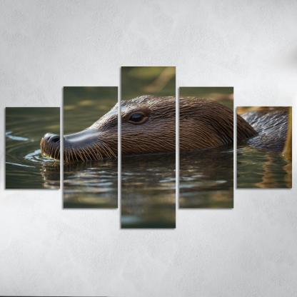 The Enigmatic Platypus Nature's Oddity Modern Paintings Frame