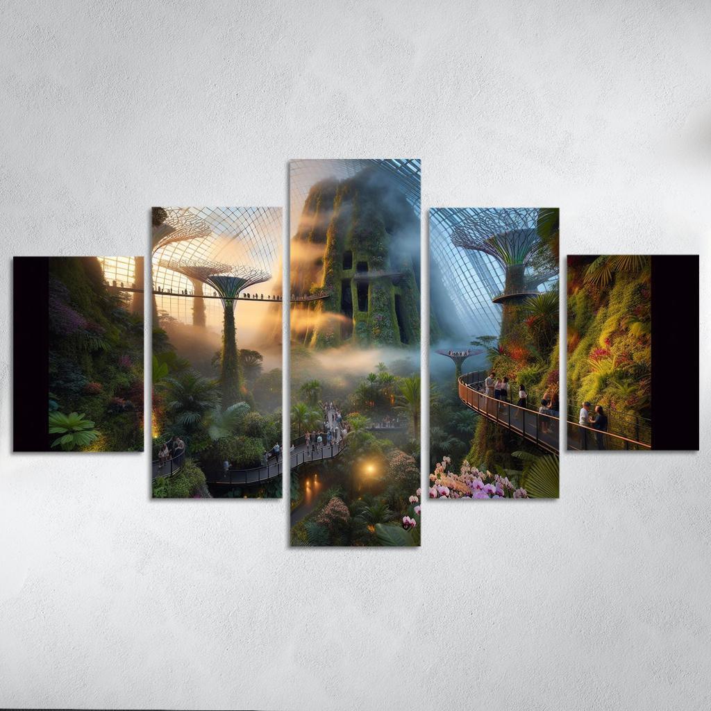 Cloud Forest At Gardens By The Bay - Singapore Custom Paintings Frame