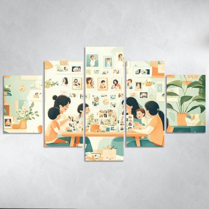 The Journey Of Motherhood Milestones And Memories Custom Paintings Frame
