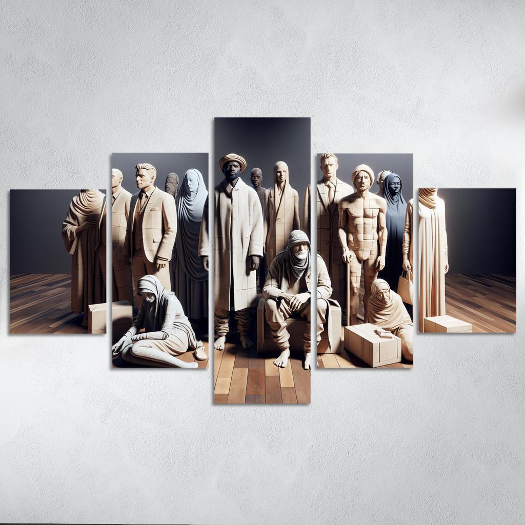 Empathy In Action Addressing Homelessness Through Art Multi-panel Paintings