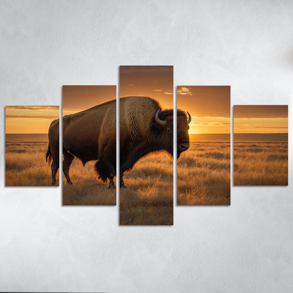 The Resilient American Bison A Symbol Of The Wild West Custom Paintings Frame