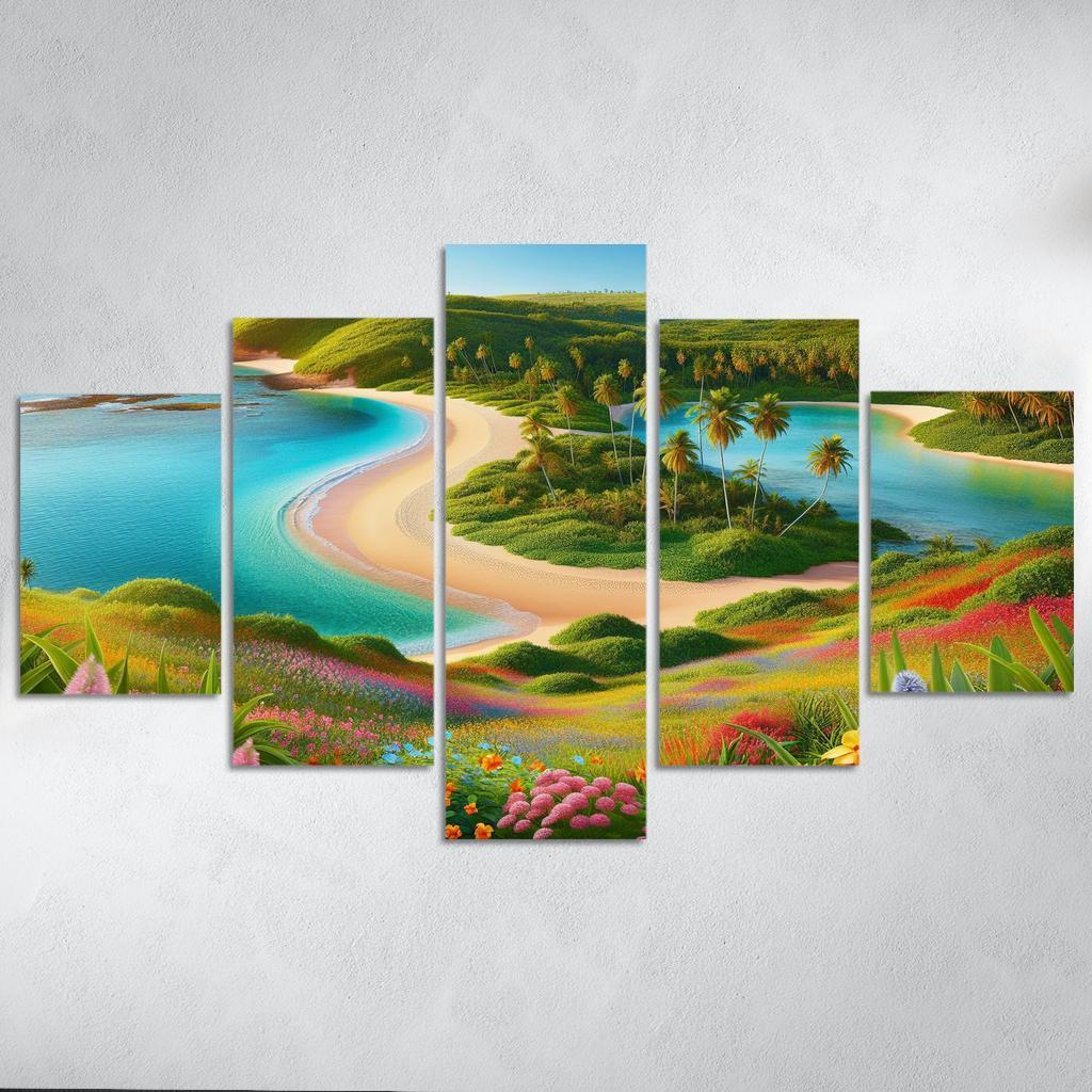 Tranquil Waterside Sanctuary Modern Paintings Frame