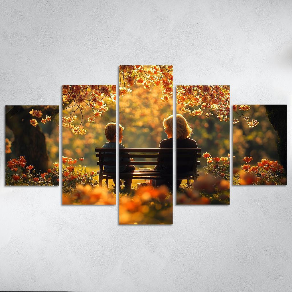 The Wisdom Of Ages A Mothers Guiding Hand Canvas Paintings Frame