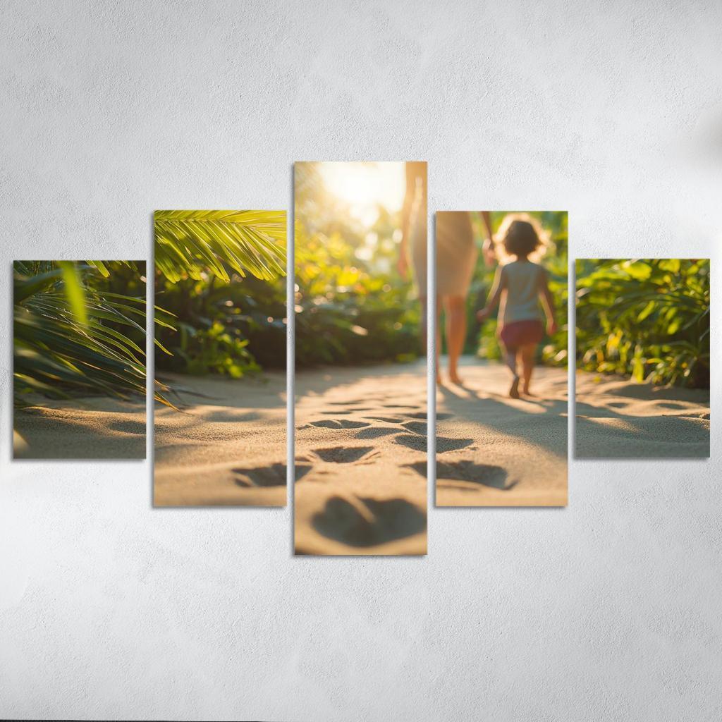 Footprints On The Path A Mothers Journey Custom Paintings Frame