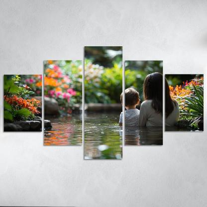 Reflections Of Love The Mirror Of Motherhood Custom Paintings Frame