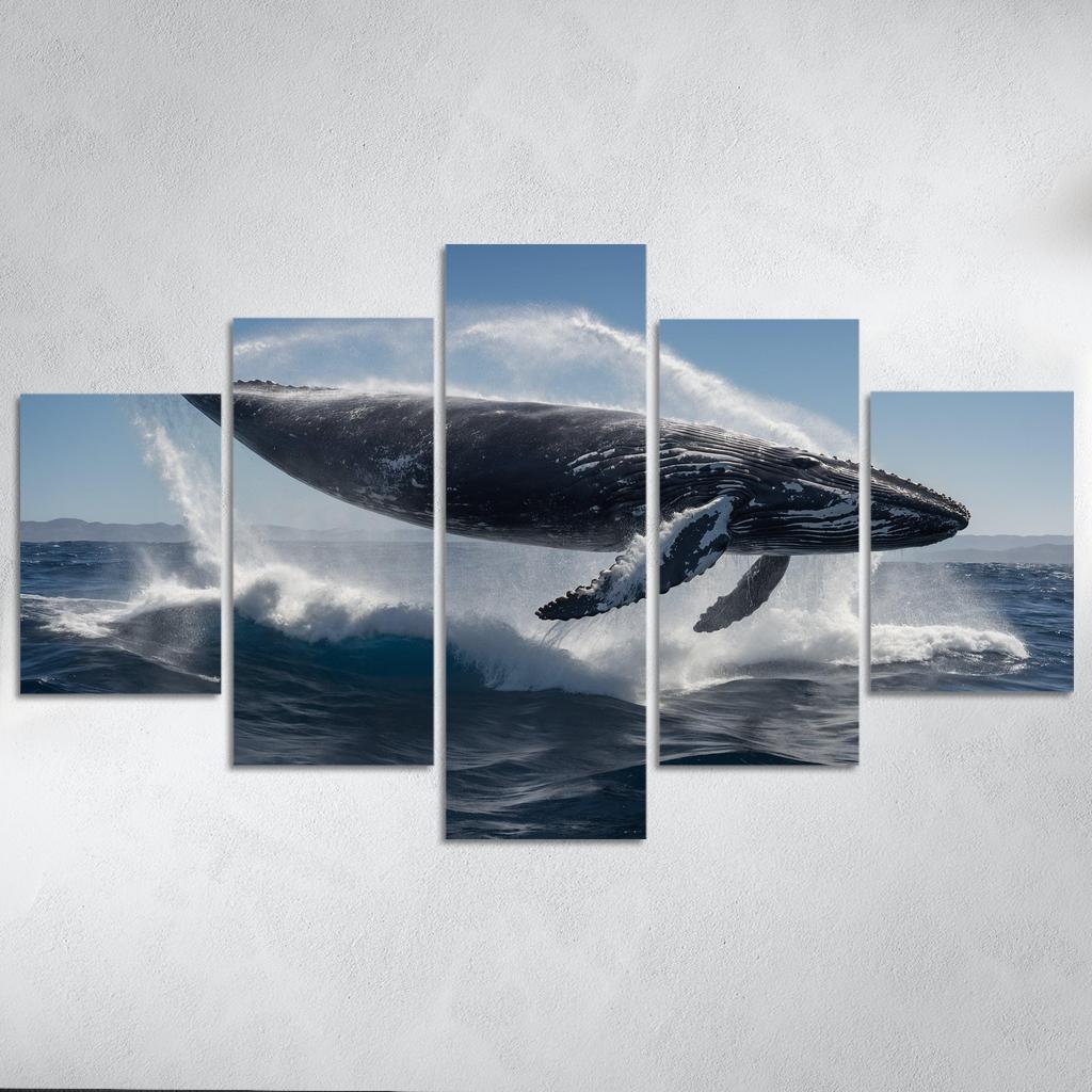 The Graceful Humpback Whale Multi-panel Paintings