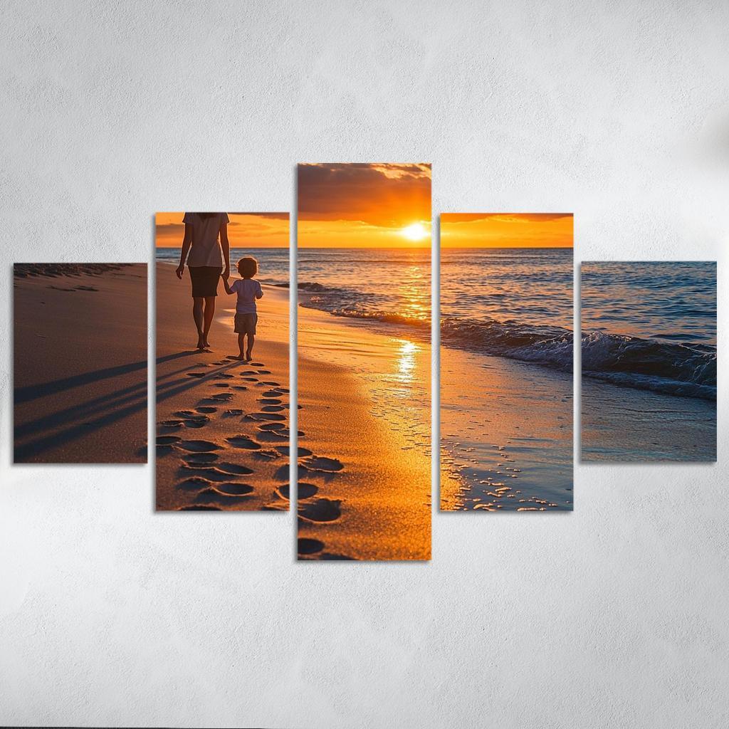 Footprints In The Sand Shared Journeys Custom Paintings Frame