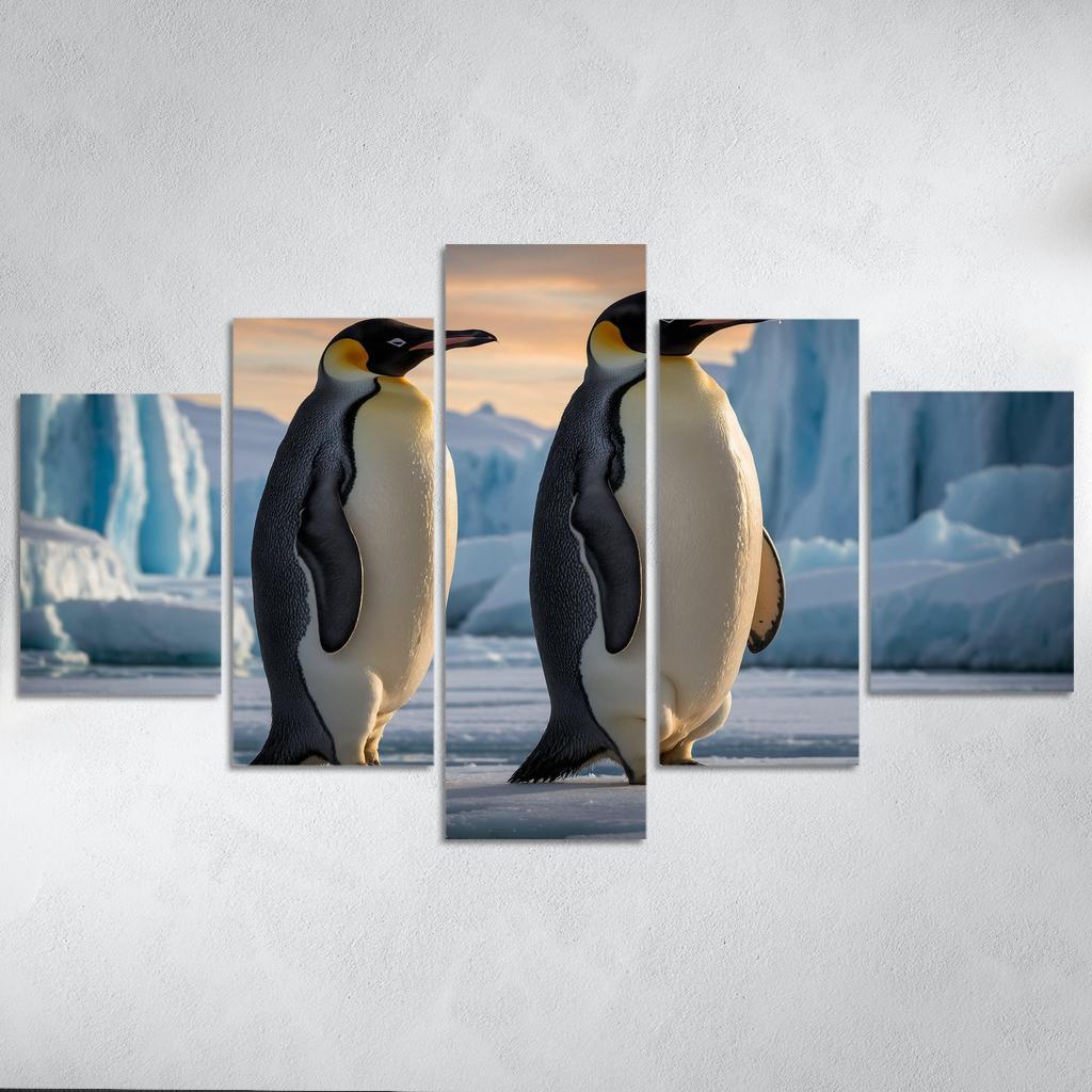 The Majestic Emperor Penguin King Of The Antarctic Modern Paintings Frame