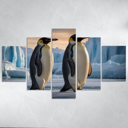 The Majestic Emperor Penguin King Of The Antarctic Modern Paintings Frame