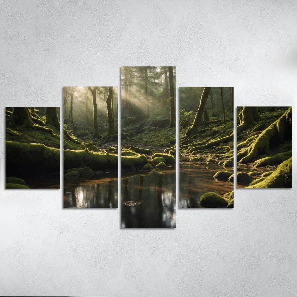 The Serenity Of Hidden Forest Glens Oil Paintings Frame