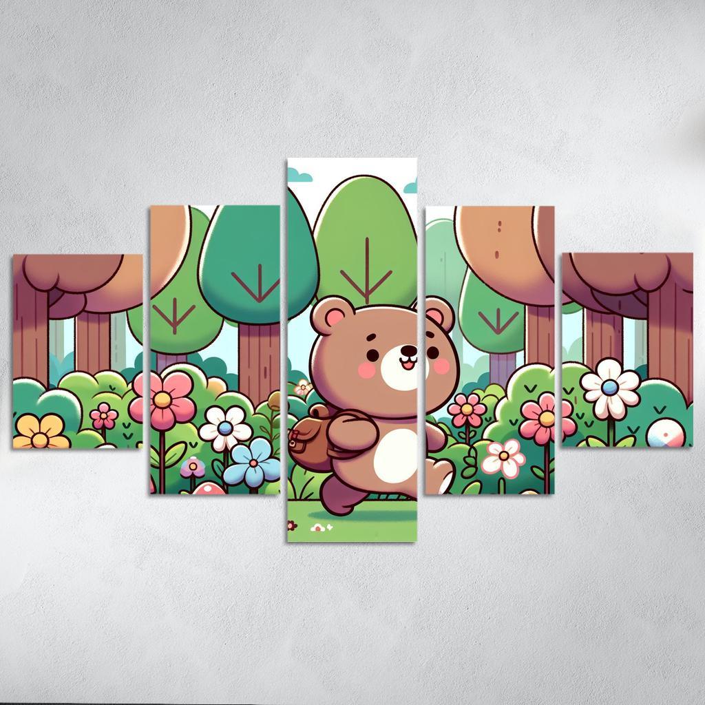 Brave Bear - Woodland Buddy Framed Paintings