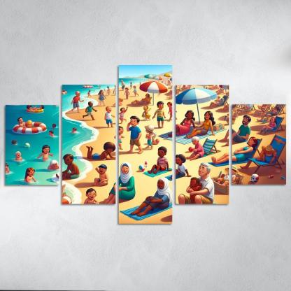 Sandy Haven Beach Premium Artwork Frames