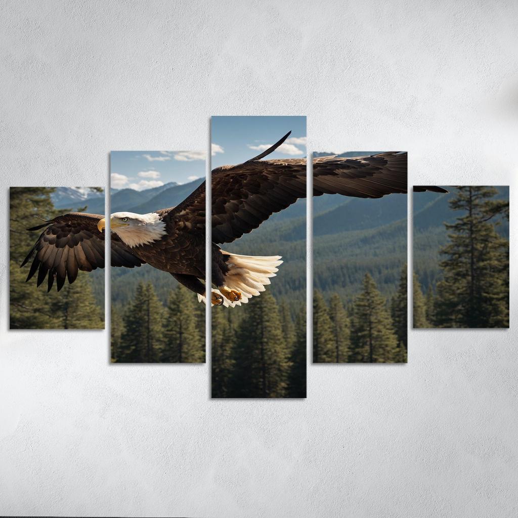 The Majestic Bald Eagle Symbol Of Freedom Canvas Paintings Frame