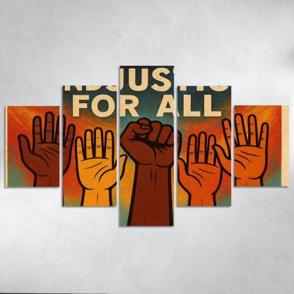 Waves Of Justice Artistic Advocacy For Social Equity Premium Artwork Frames