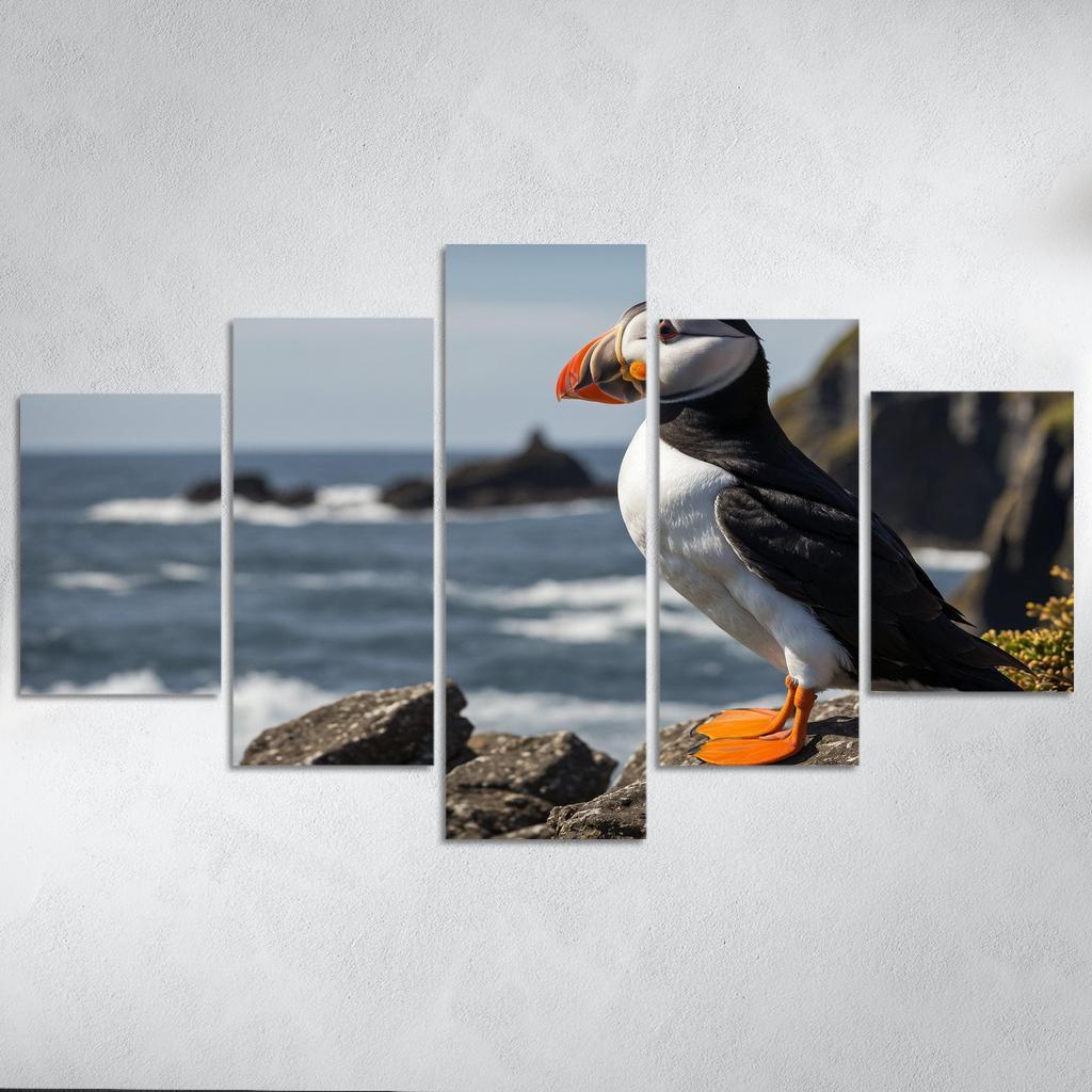 The Magnificent Puffin The Clown Of The Sea Custom Paintings Frame