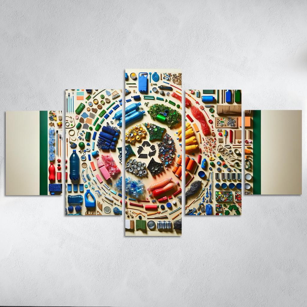The Cycle Of Waste Advocating For A Circular Economy Multi-panel Paintings