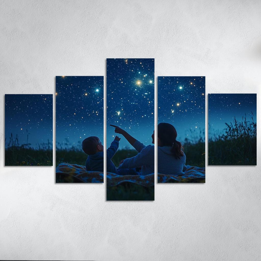Light Of My Life A Mother's Guiding Star Canvas Paintings Frame