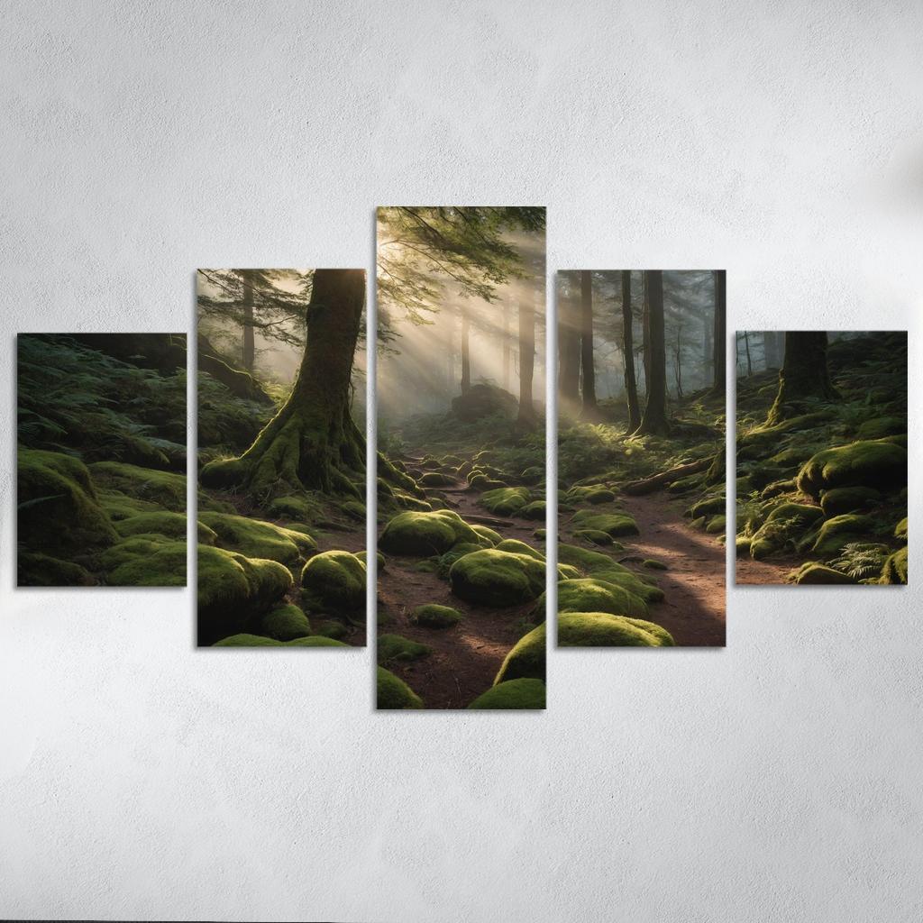 Ethereal Glow Of Misty Forest Trails Art Trends
