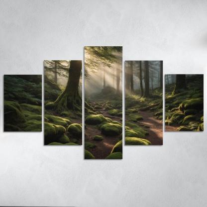 Ethereal Glow Of Misty Forest Trails Art Trends