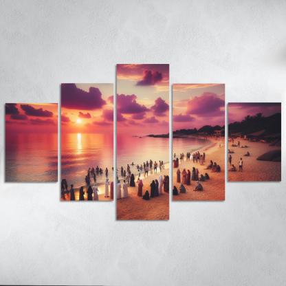 Sunset Glade Evening Retreat Abstract Paintings Frame